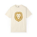 Golden Lion Head T-shirt | Minimal Animal Graphic Tee
