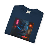 Neon Cyber Cat Sushi Shibuya T-shirt | Dark Alley Japanese Streetwear