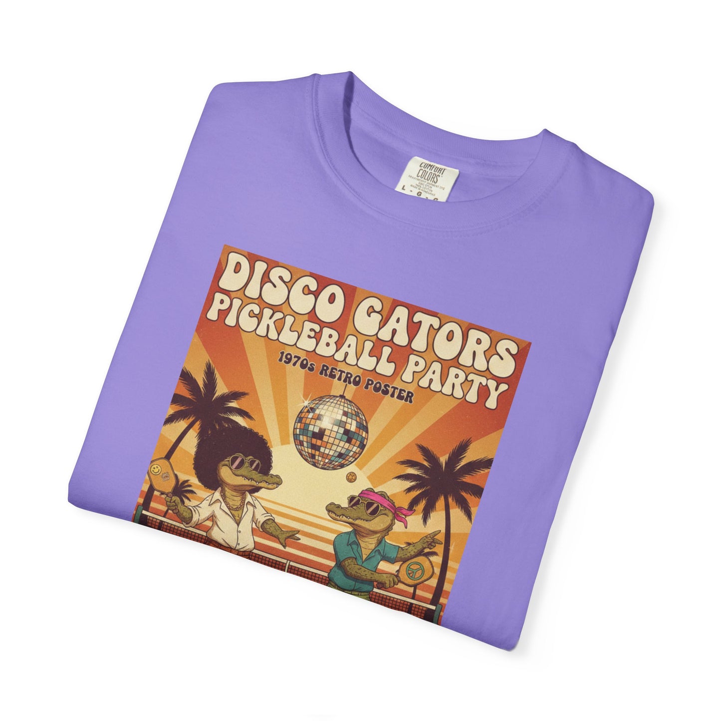 Disco Gators Pickleball Party T-shirt | Retro Beach Players, Let's Get Picklin'