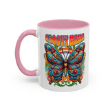 Groovy Mama Butterfly Mug | Retro Psychedelic Floral Design