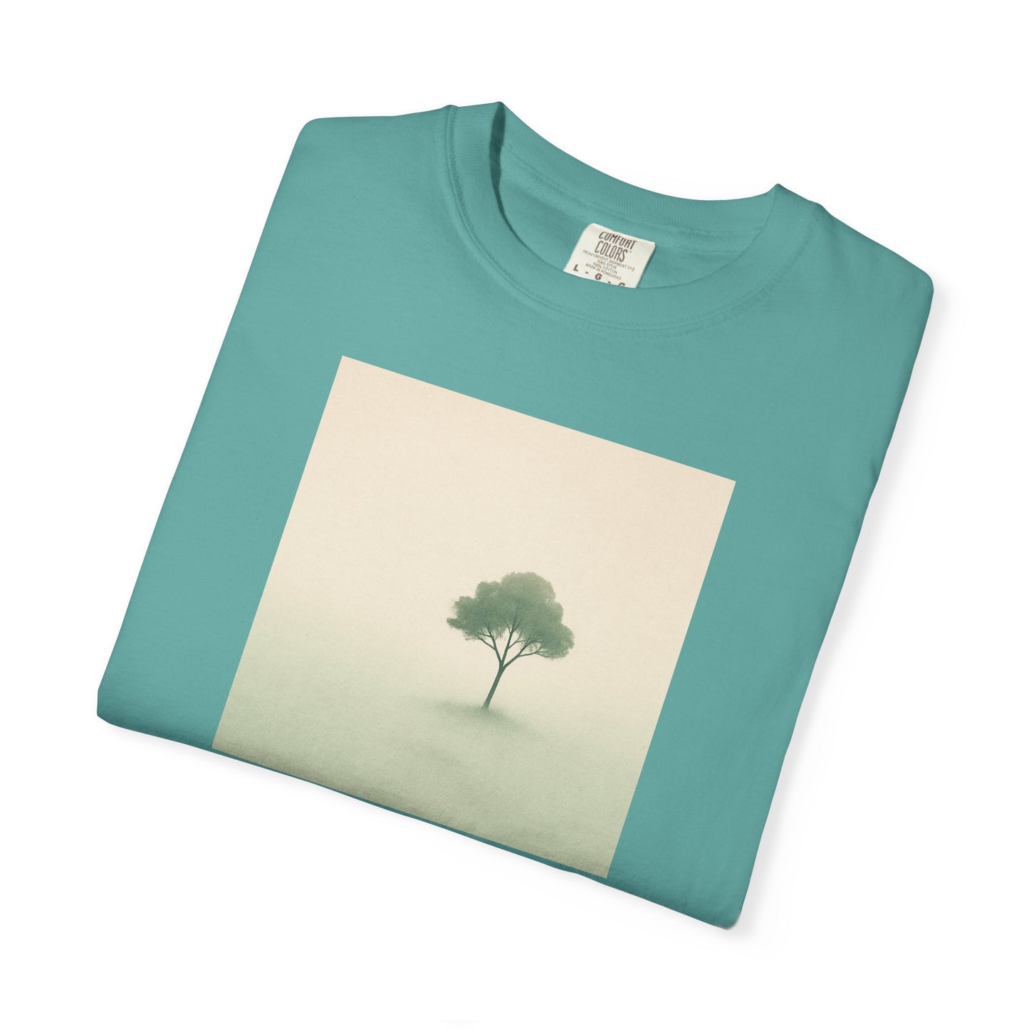Solitary Tree Minimalist Artwork T-Shirt | Nature Square Print