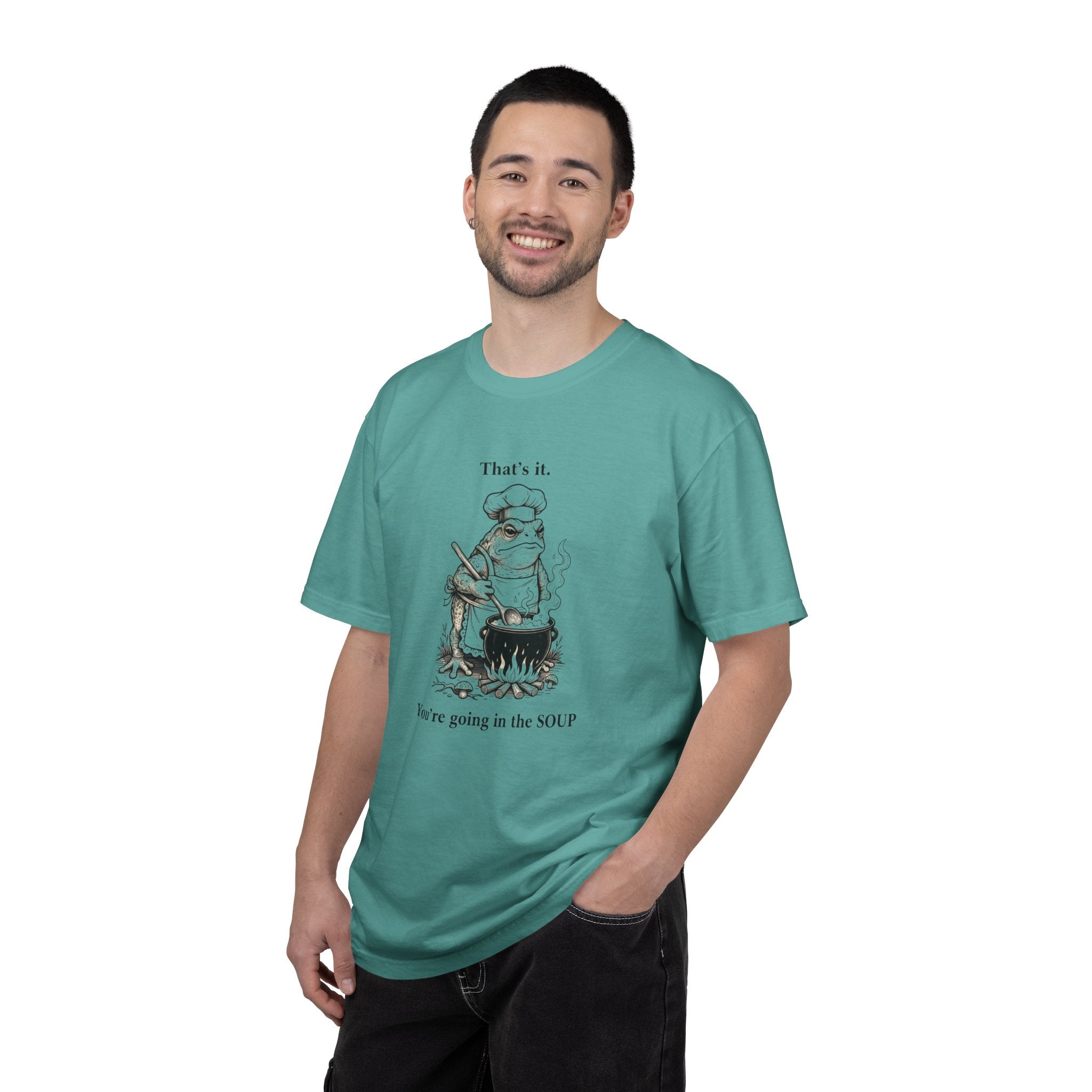 Funny Chef Frog Soup T-shirt | Toad Cooking Quote Tee