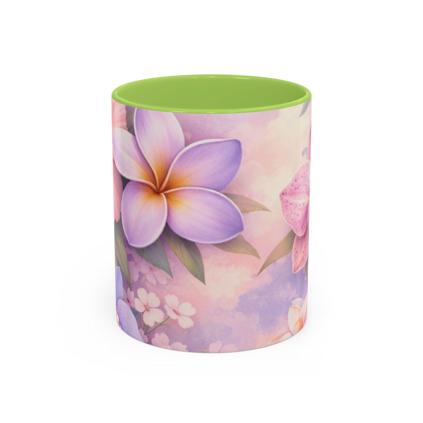 Tropical Orchid Floral Mug | Accent Coffee Mug 11oz 15oz