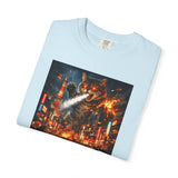 Giant Catzilla Kaiju Rampage T-Shirt | Neon City Monster Battle