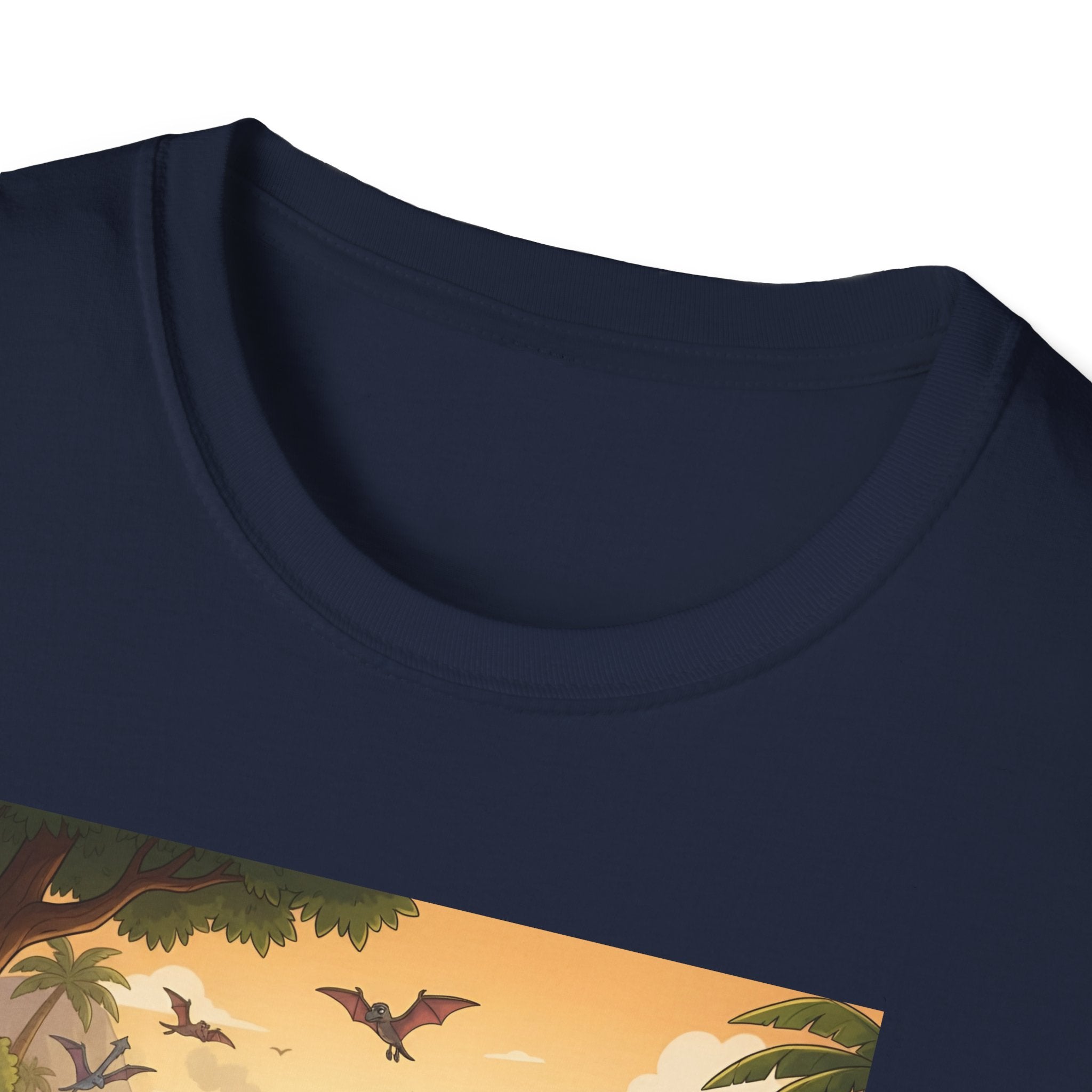 Jurassic Pickleball Club | Retro Tropical Dino Illustration T-Shirt
