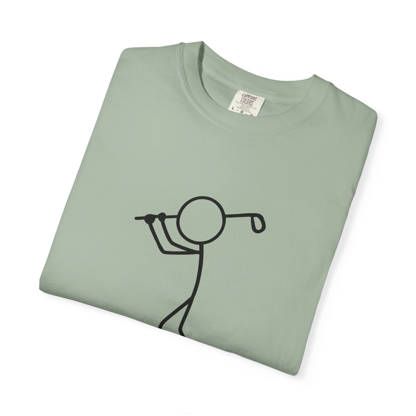 Stick Figure Golfer T-Shirt | Golf Outline Graphic Tee