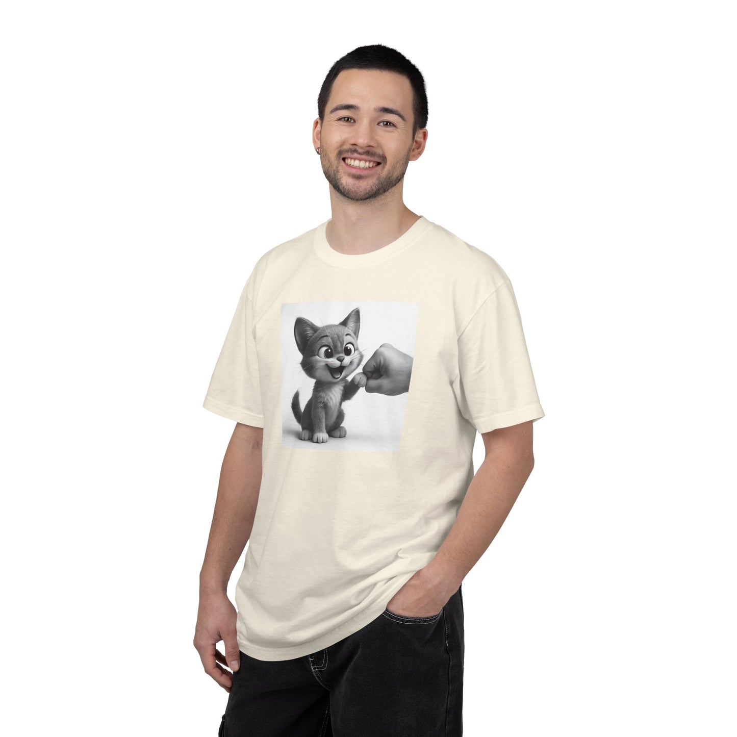 Kitten Fist Bump T-shirt | Cute Kitty Paw Bump Design