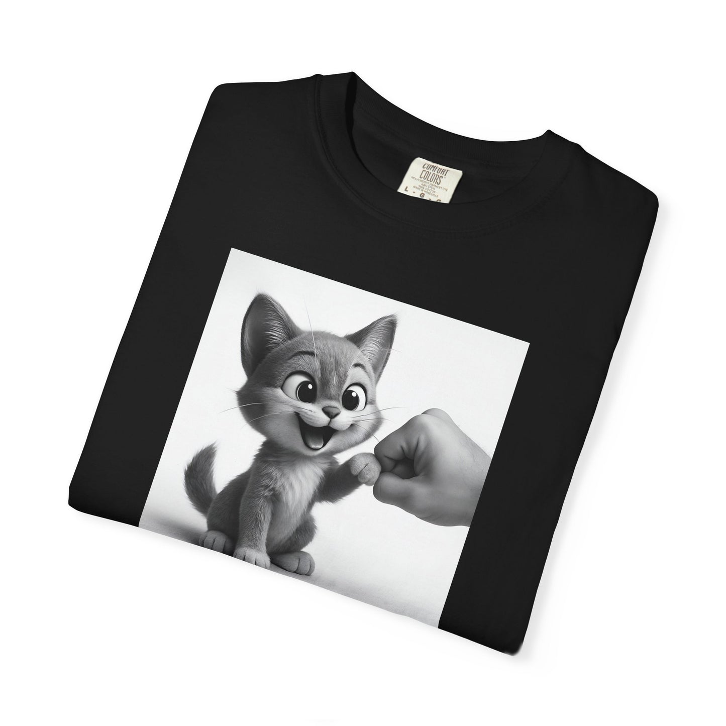 Kitten Fist Bump T-shirt | Cute Kitty Paw Bump Design