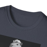 Capybara Blonde. Dress Pose T-Shirt | Retro Black & White Illustration