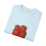 Strawberry Cluster T-shirt | Retro Floral Fruit Illustration