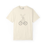 Funny Moose Riding Bike T-shirt | Novelty Animal Cycling Tee