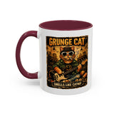 Grunge Cat Smells Like Catnip Mug | Ceramic Coffee Cup