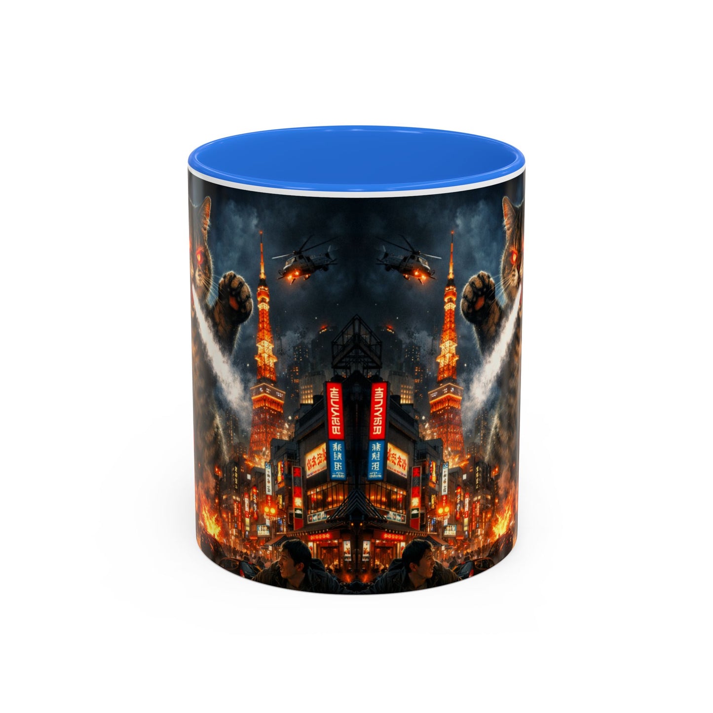 Catzilla Tokyo Cityscape Mug | Color Interior 11oz 15oz