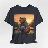 Dink Responsibly Pickleball Capybara Tee | Funny Animal Sports Art