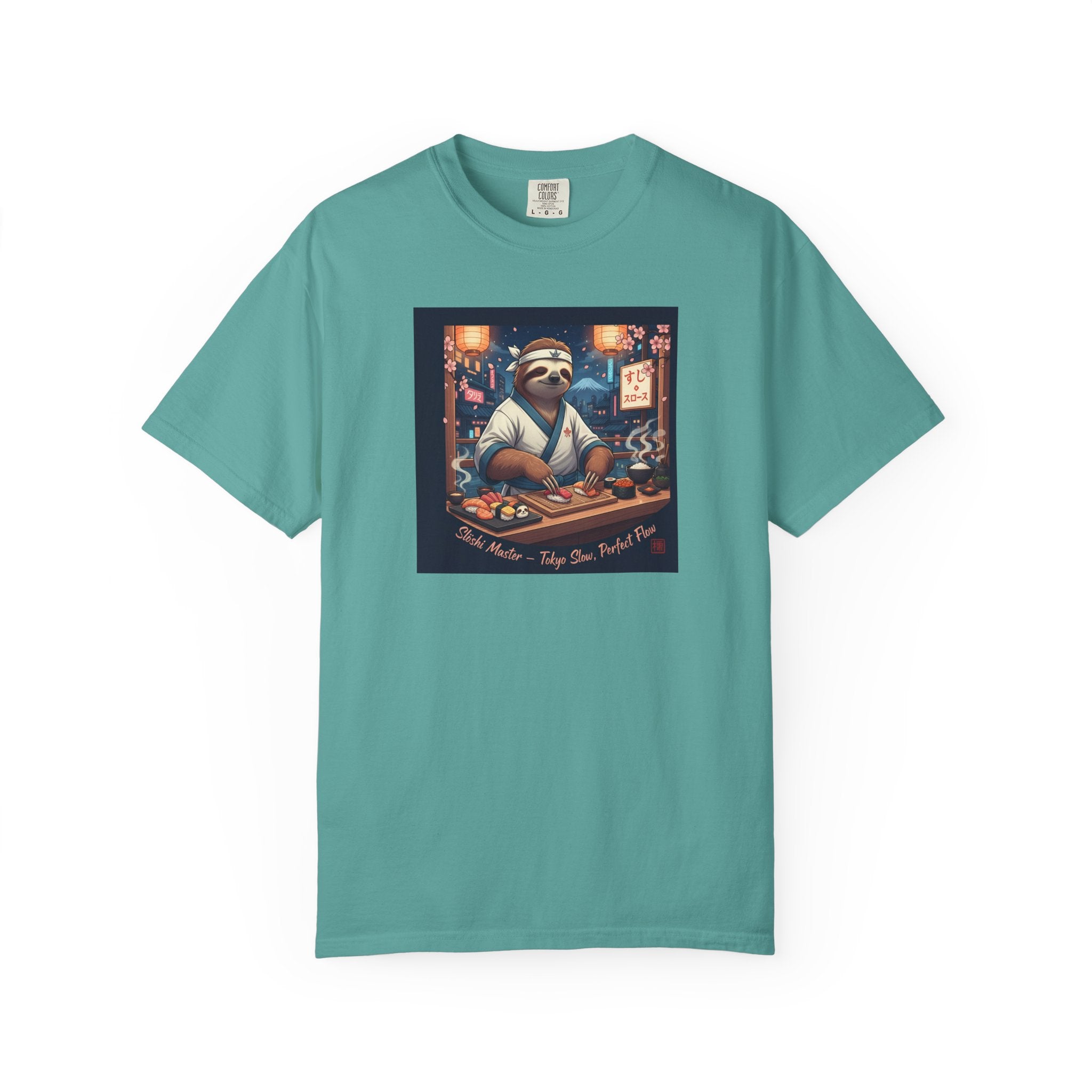 Sloth Sushi Chef T-shirt | Cute Sloth Chef Illustration, Sushi Bar Artwork