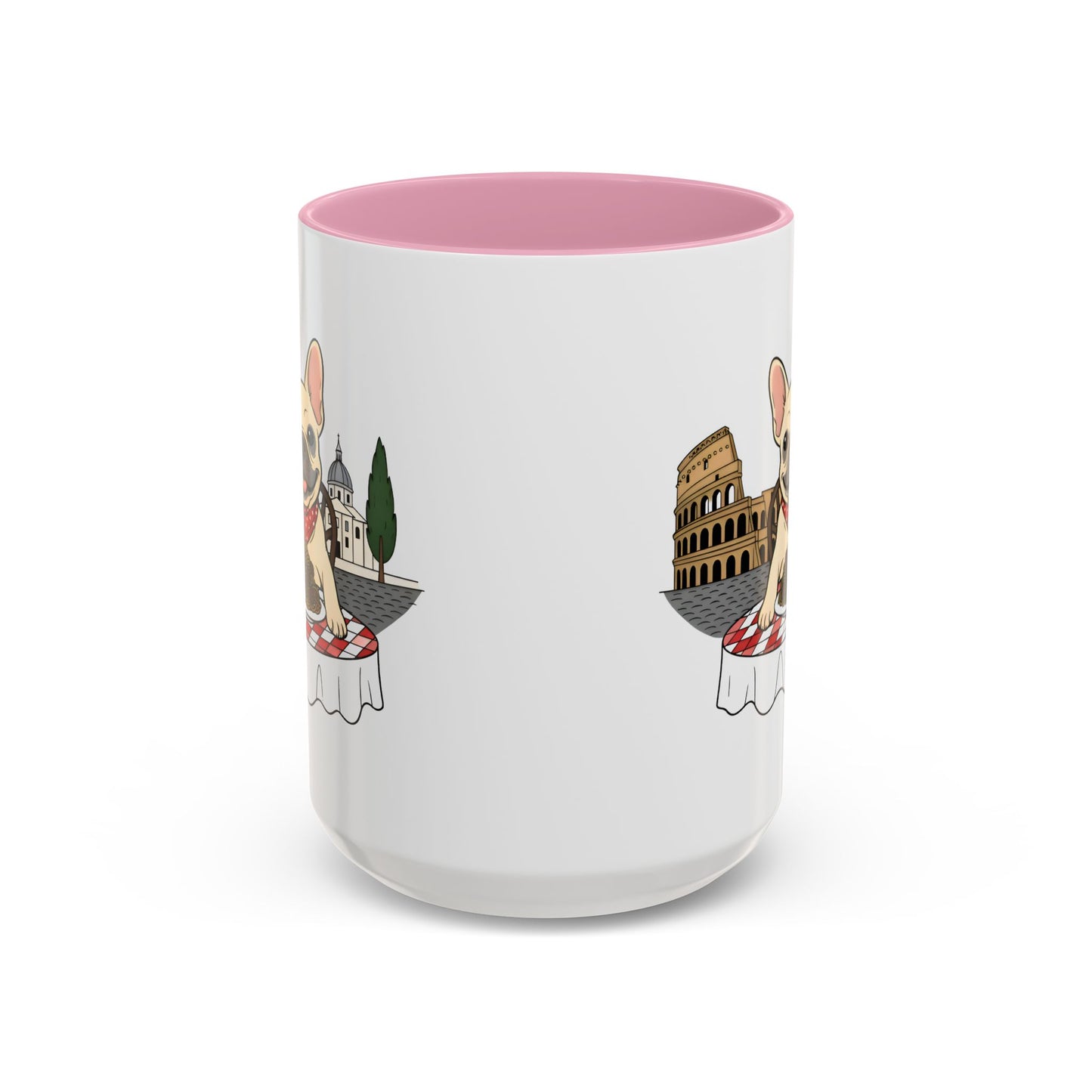 French Bulldog Pasta in Rome Mug | Ceramic Coffee Cup