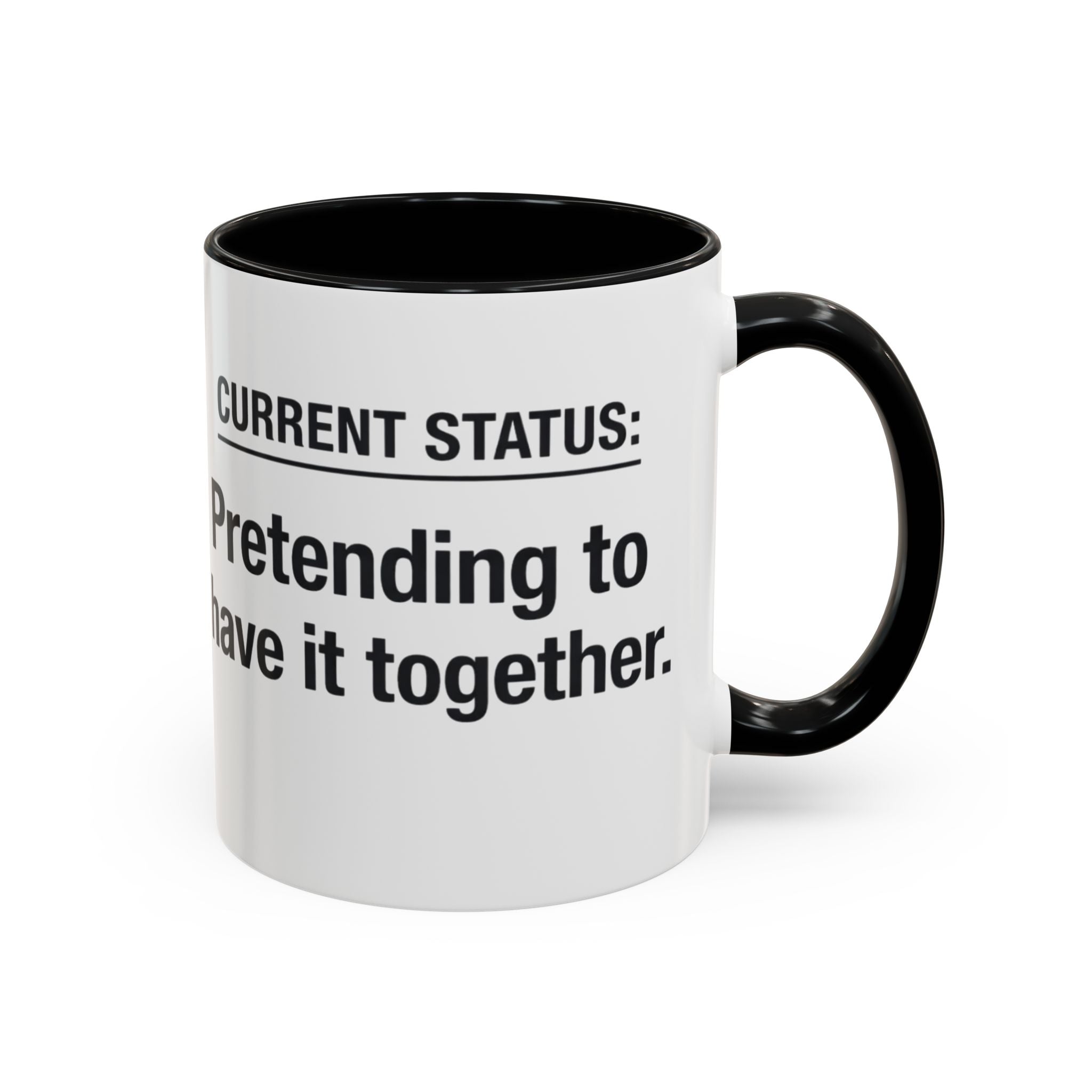 Current Status: Pretending to Have It Together mug | Accent Coffee Mug