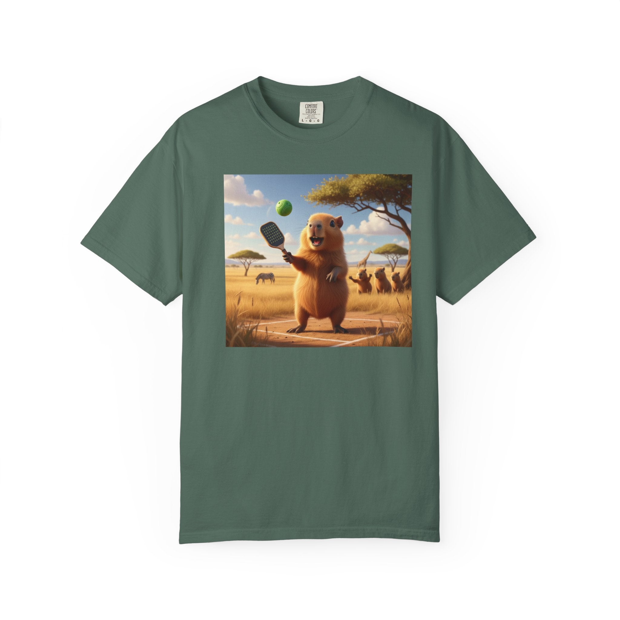 Capybara Pickleball T-shirt | Cute Animal Sports Meme
