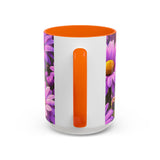 Purple Daisy Floral Mug | Accent Coffee Mug 11oz 15oz