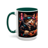 Cyberpunk Sushi Cat Mug | 11oz 15oz Ceramic Coffee Cup