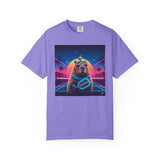 Retro Vaporwave Capybara with Sunglasses T-shirt | Neon Sunset Palm Trees