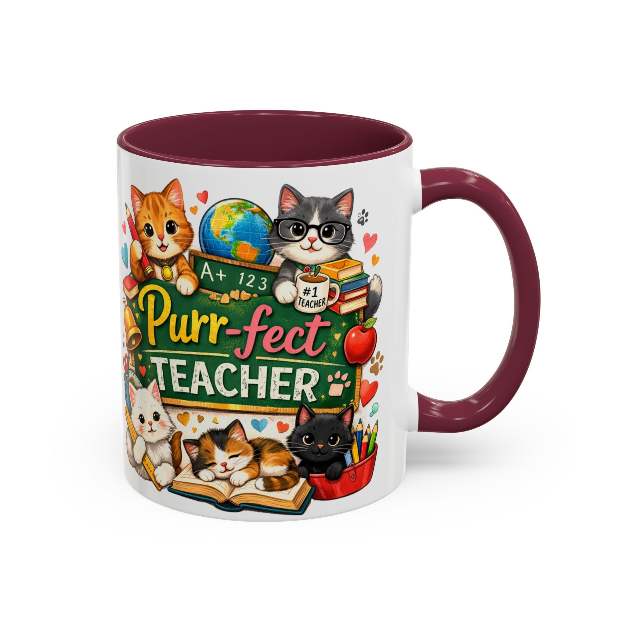 Purr-fect Teacher Mug | Cat Classroom Design, 11oz or 15oz