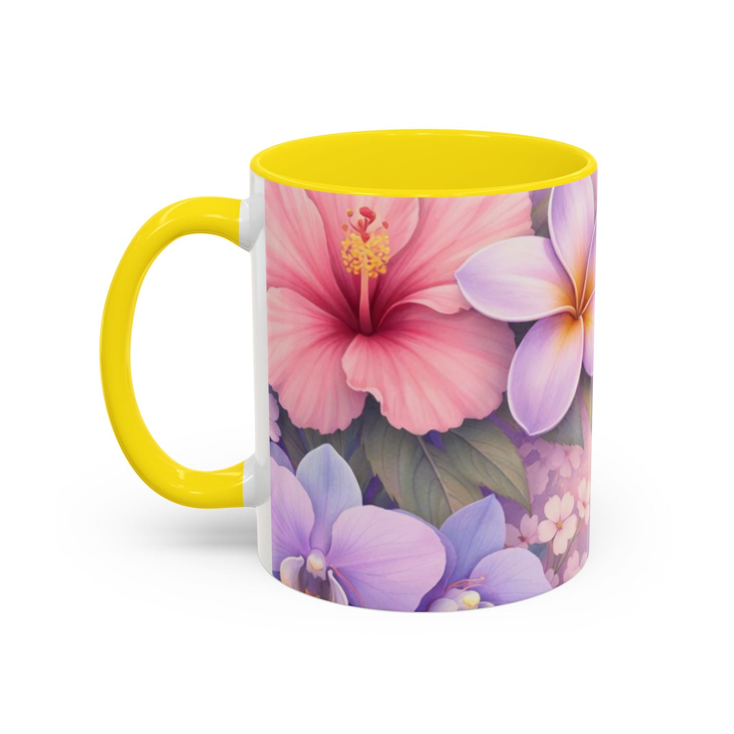 Tropical Orchid Floral Mug | Accent Coffee Mug 11oz 15oz