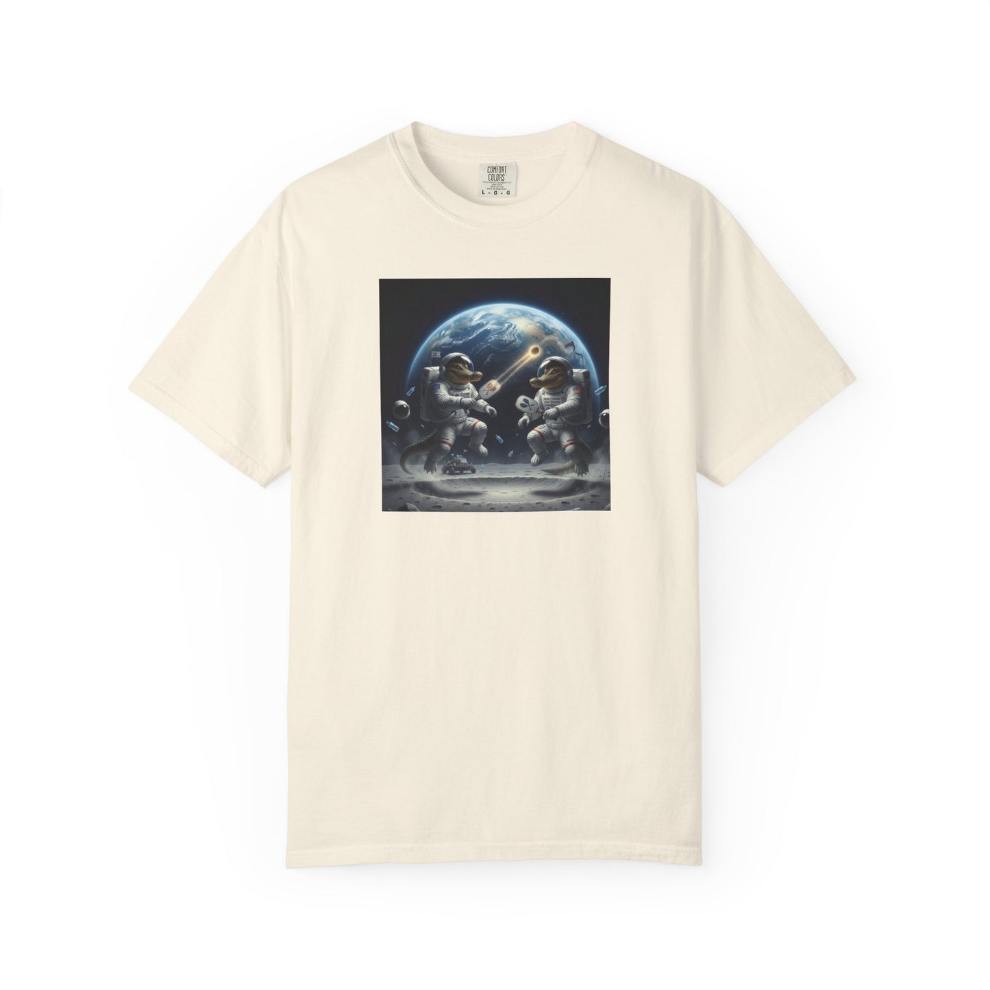 Gator Lunar Pickleball  T-shirt | Earth Background, Spacewalk Illustration