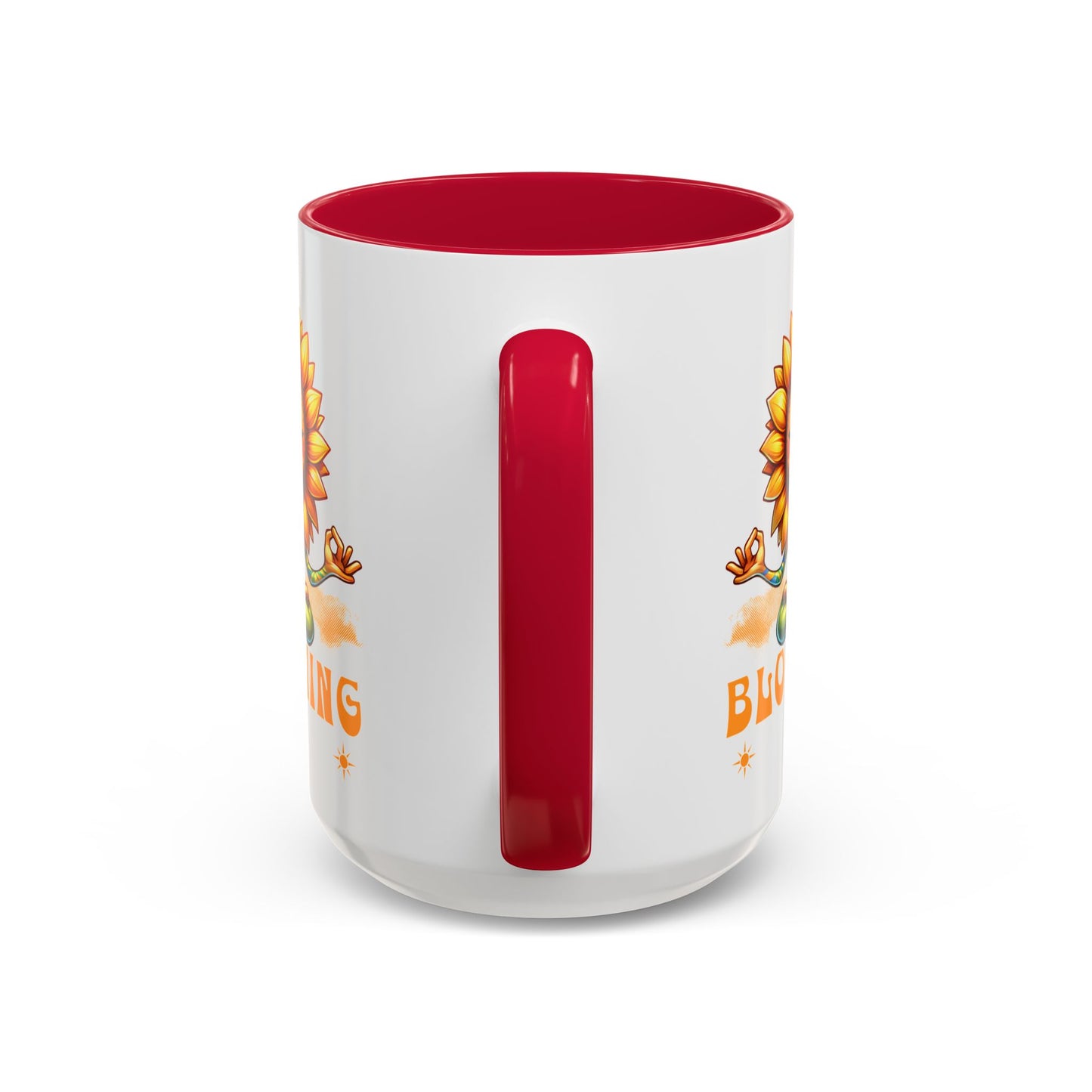 Blooming Sunflower Mug | Yoga Meditating Sunflower Ceramic Mug