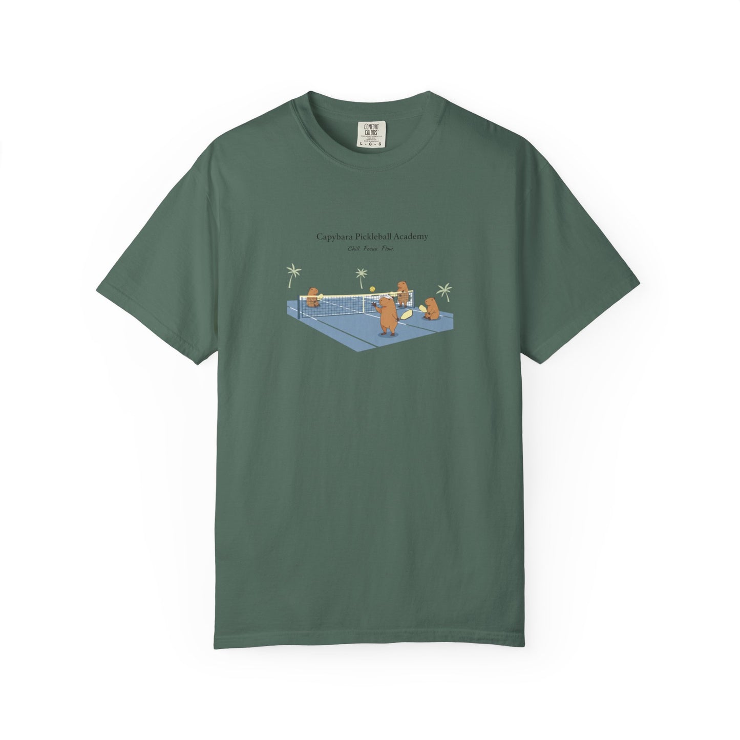 Capybara Pickleball Academy T-shirt | Capybara Cartoon Pickleball Design