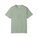 Minimal Green Leaf icon T-Shirt | Eco Nature Graphic Tee