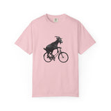 Goat Riding Bicycle T-shirt | Funny Animal Bike Tee