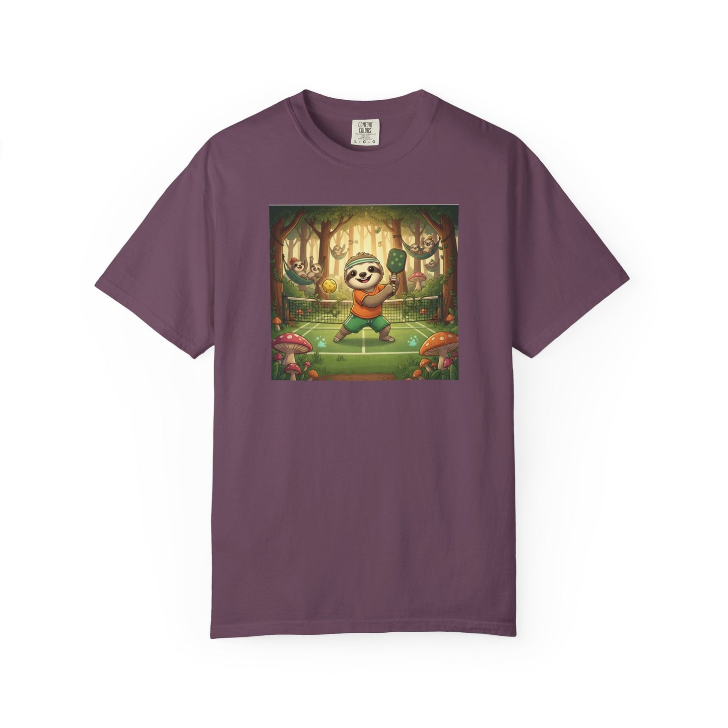 Sloth Pickleball Illustration T-shirt | Whimsical Forestcore Slow Living