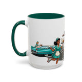 1950s Diner Scene Mug | Retro Car Hop Coffee Cup