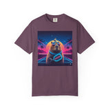 Retro Vaporwave Capybara with Sunglasses T-shirt | Neon Sunset Palm Trees