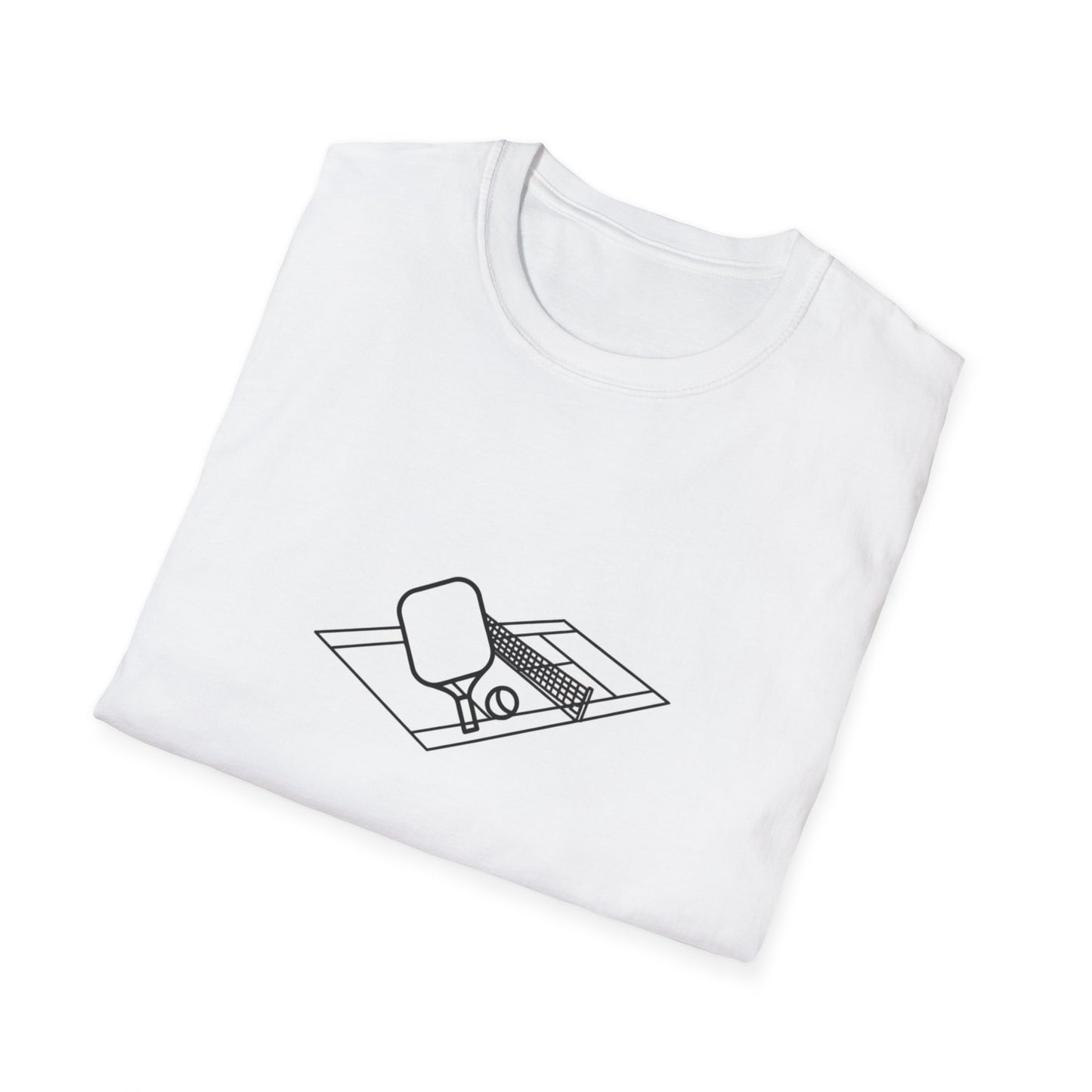Pickleball Court T-Shirt | Minimal Dental Line Art