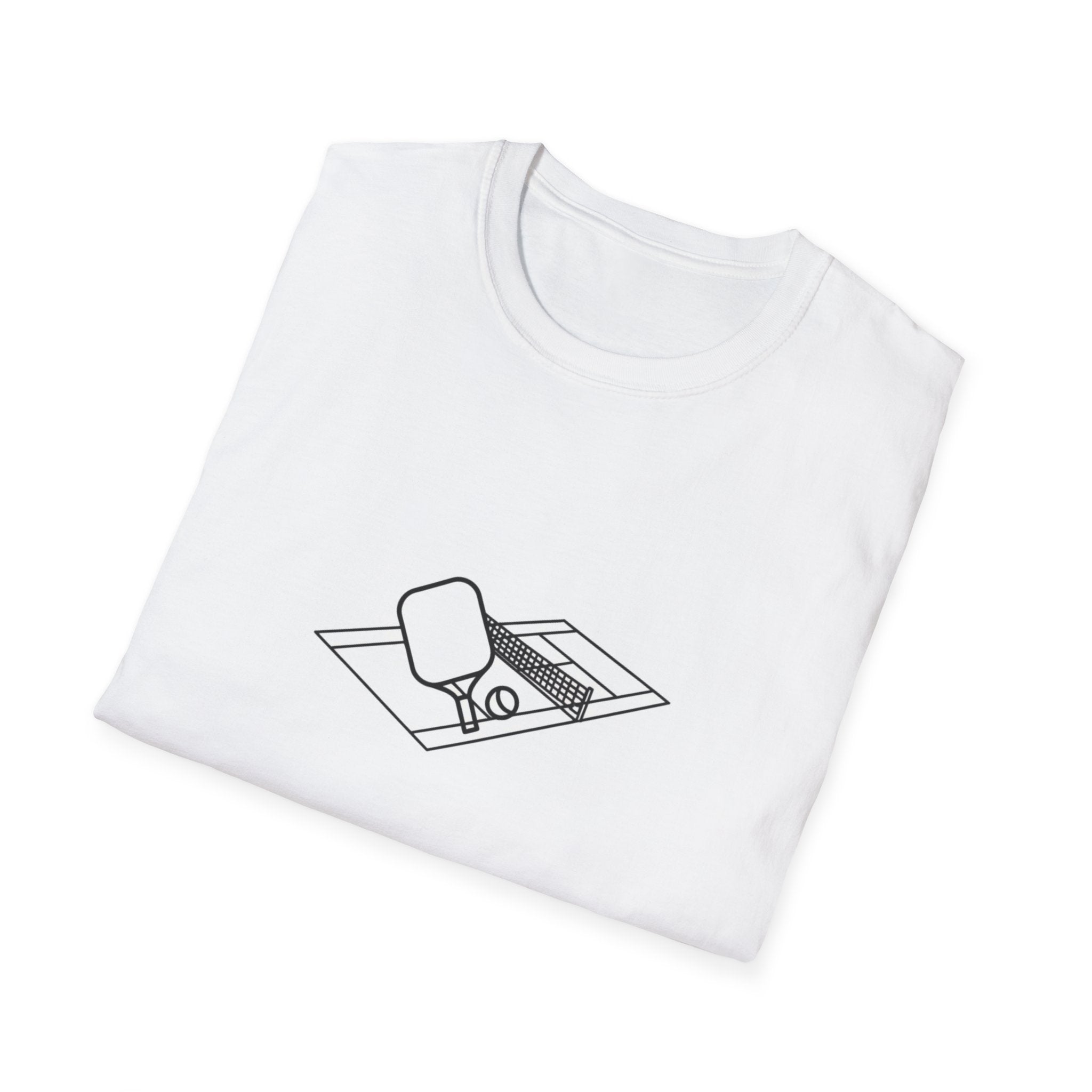 Pickleball Court T-Shirt | Minimal Dental Line Art