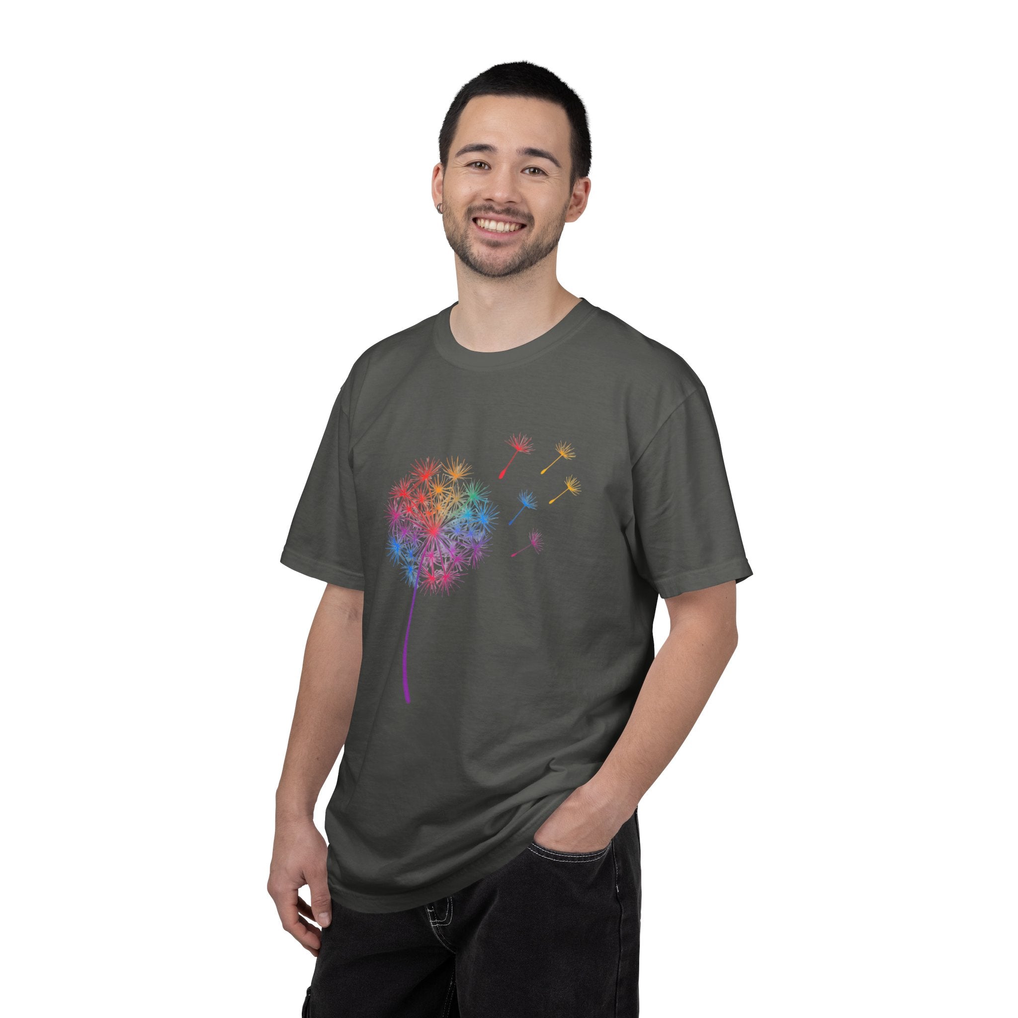 Rainbow Dandelion Tee | T-Shirt, Colorful Seed Puff Design