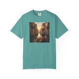 Capybara Venice Gondola Sunset T-shirt | Scenic Canal Travel Art