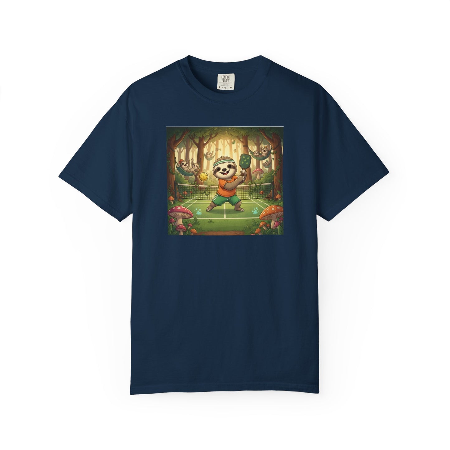 Sloth Pickleball Illustration T-shirt | Whimsical Forestcore Slow Living