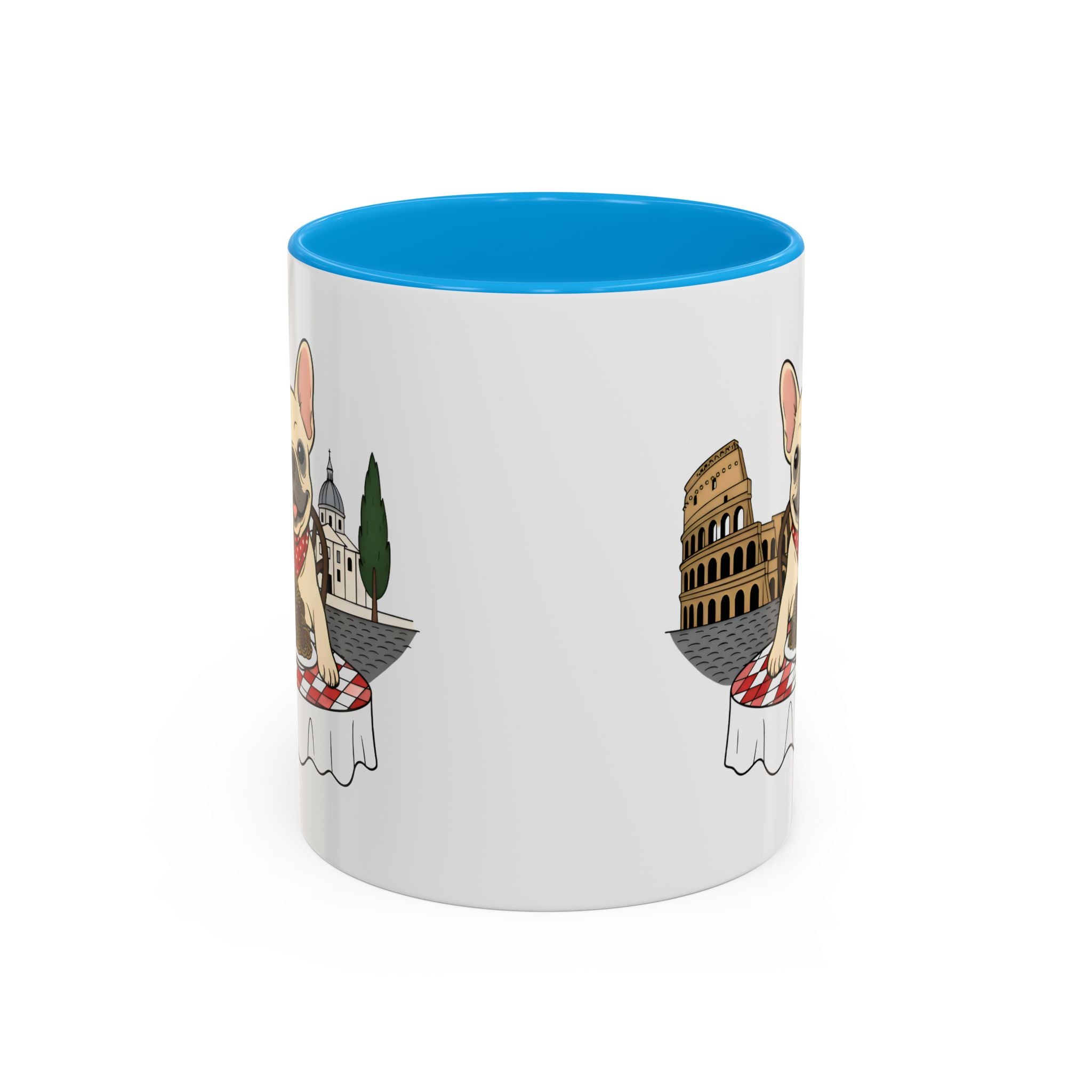 French Bulldog Pasta in Rome Mug | Ceramic Coffee Cup