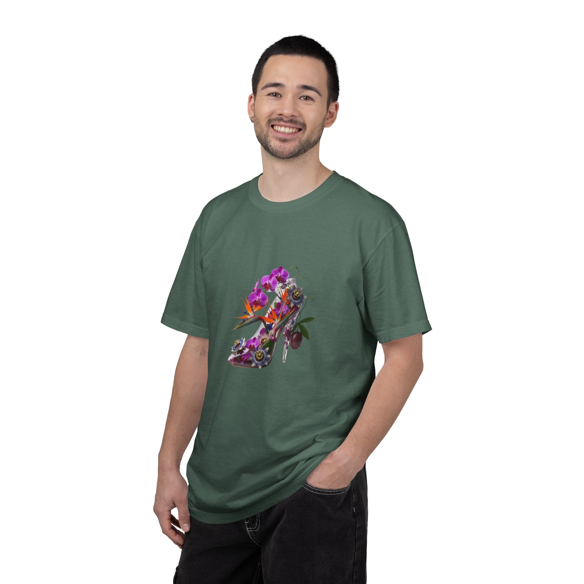 Floral High Heel Shoe T-shirt | Botanical Stiletto Graphic