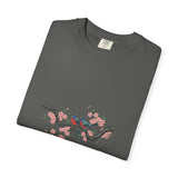 Birds on Cherry Blossom Branch T-Shirt | Japanese Floral Illustration