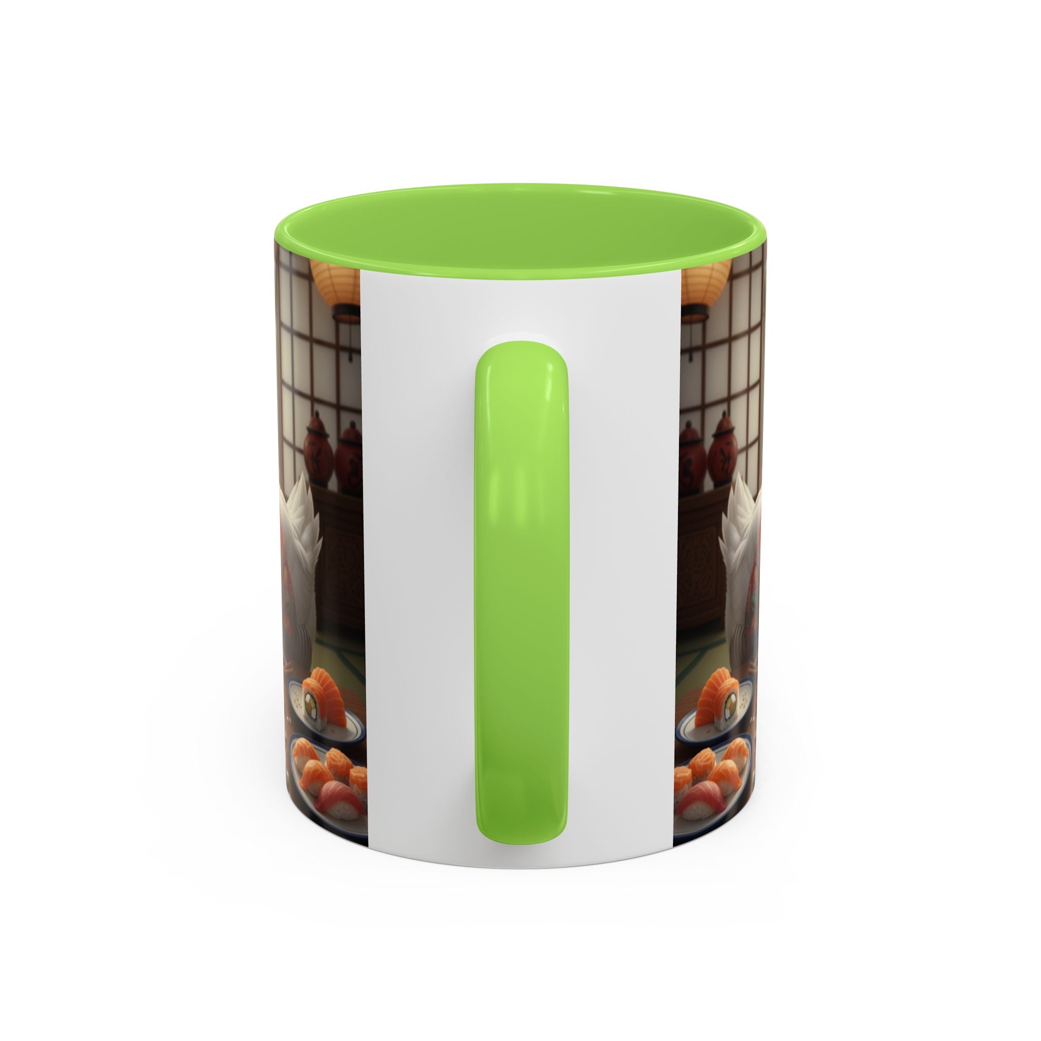 Goose with Sushi Mug | Japanese Tea Room Illustration
