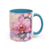 Tropical Orchid Floral Mug | Accent Coffee Mug 11oz 15oz