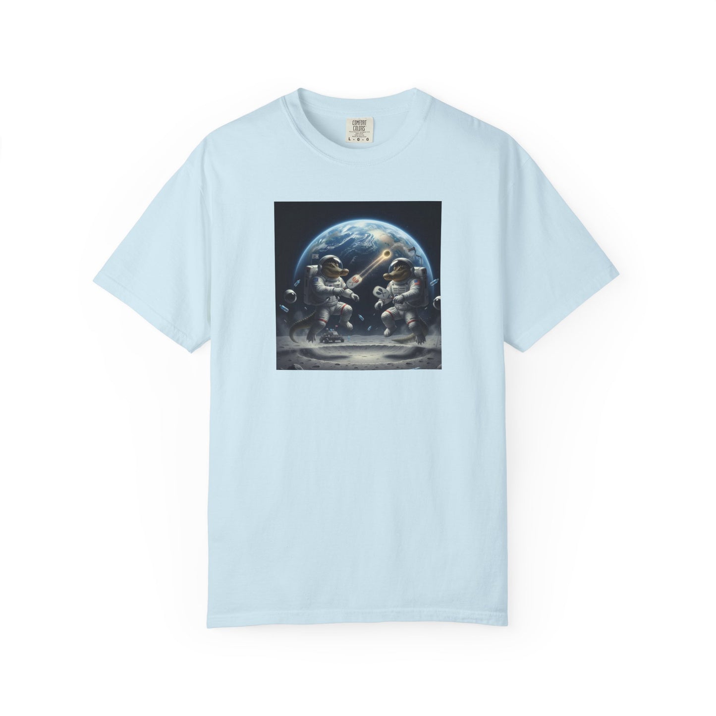 Gator Lunar Pickleball  T-shirt | Earth Background, Spacewalk Illustration