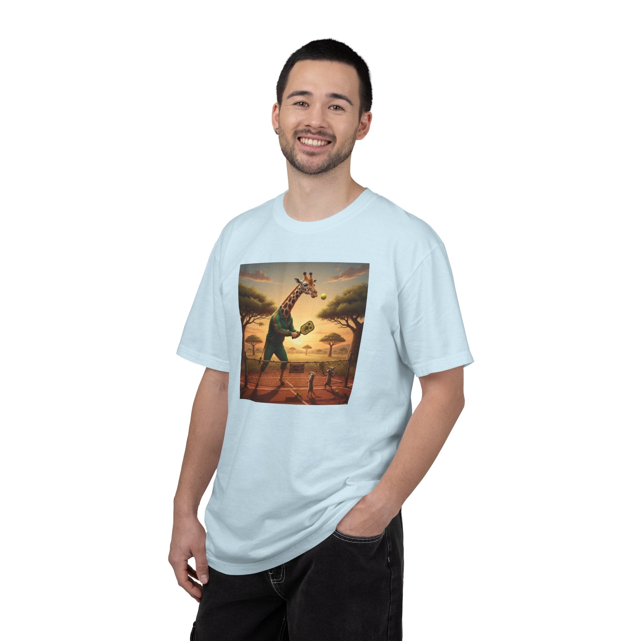 Long-Neck Larry  Pickleballer Unisex Garment-Dyed T-shirt