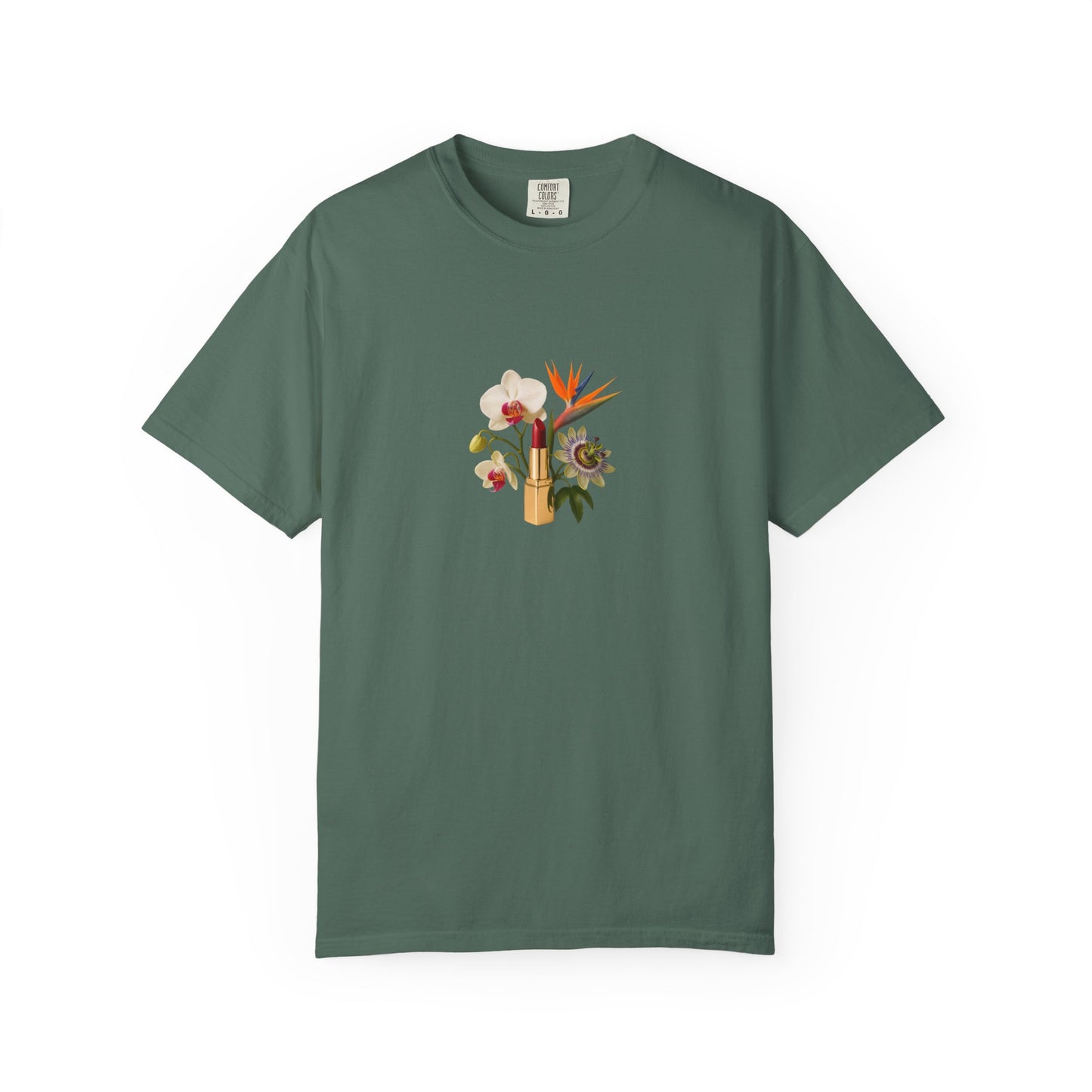 Tropical Floral Bouquet T-Shirt | Bird of Paradise, Orchid, Sunflower
