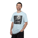 Panda Pickleball Bamboo Forest T-Shirt | Monochrome Kawaii Sports Decor