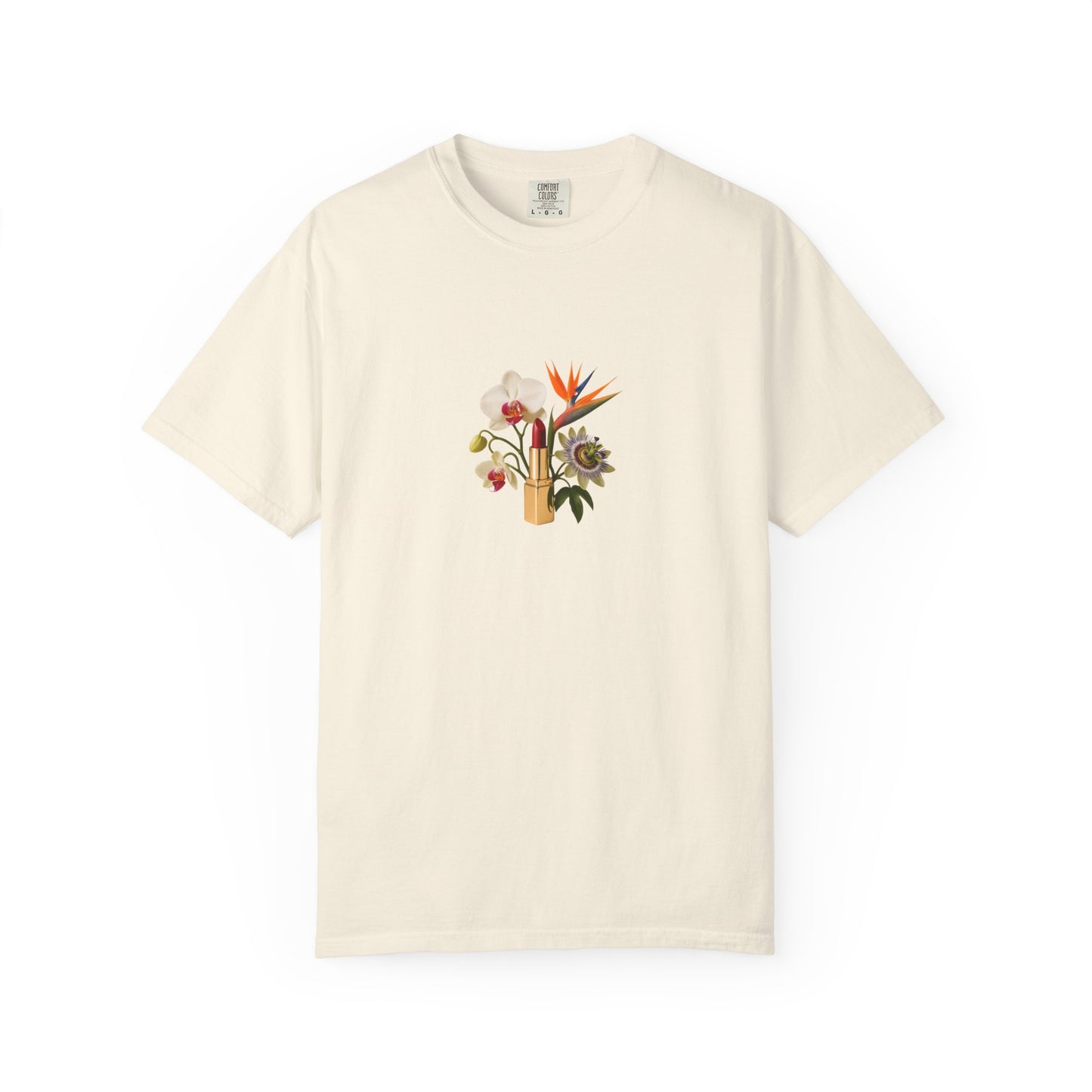 Tropical Floral Bouquet T-Shirt | Bird of Paradise, Orchid, Sunflower